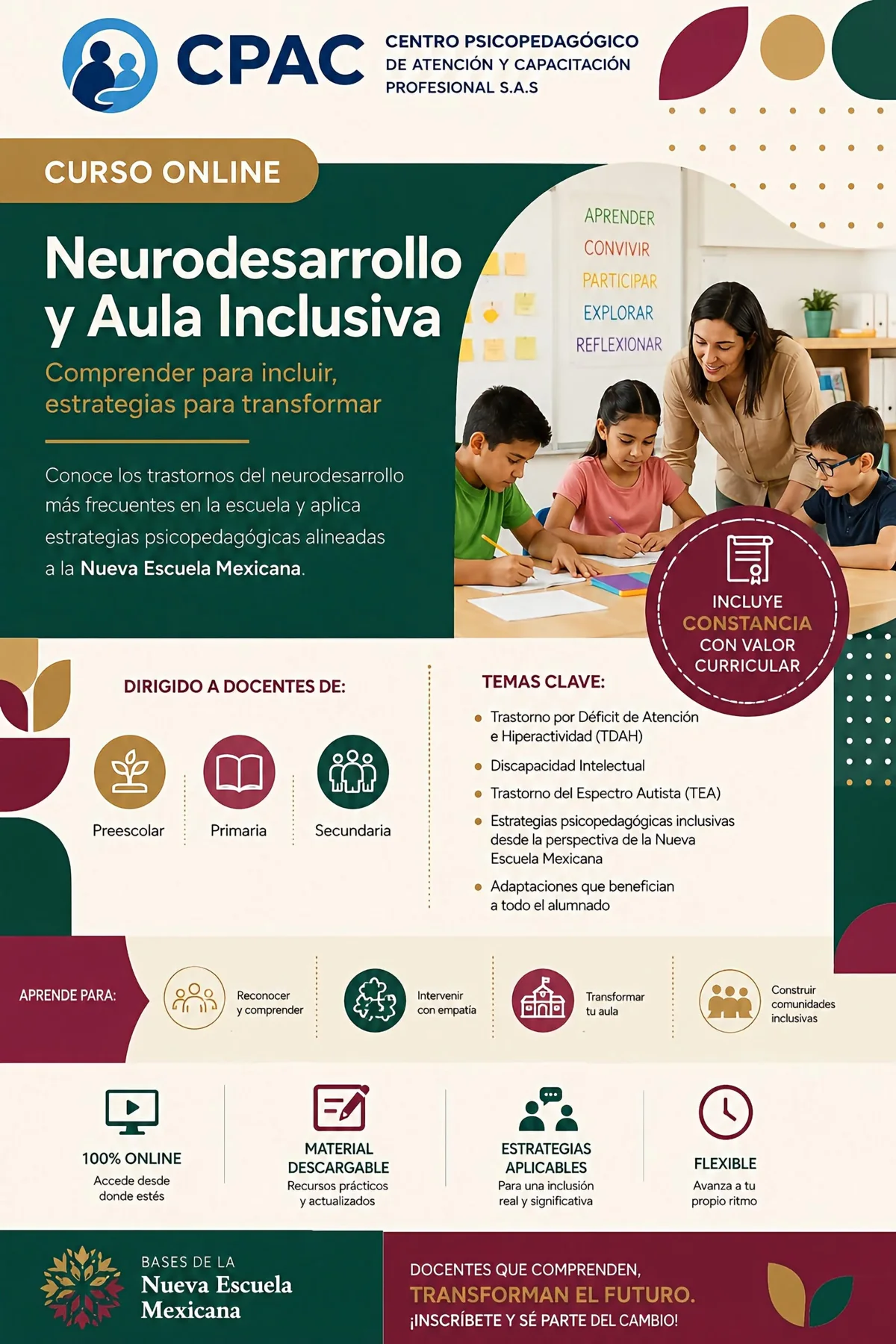 Curso Neurodesarrollo y Aula Inclusiva CPAC